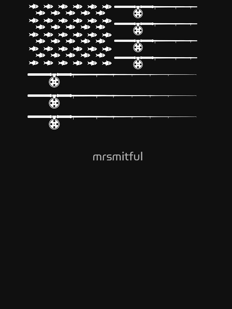 Patriotic USA American Flag Fishing T-shirt by mrsmitful
