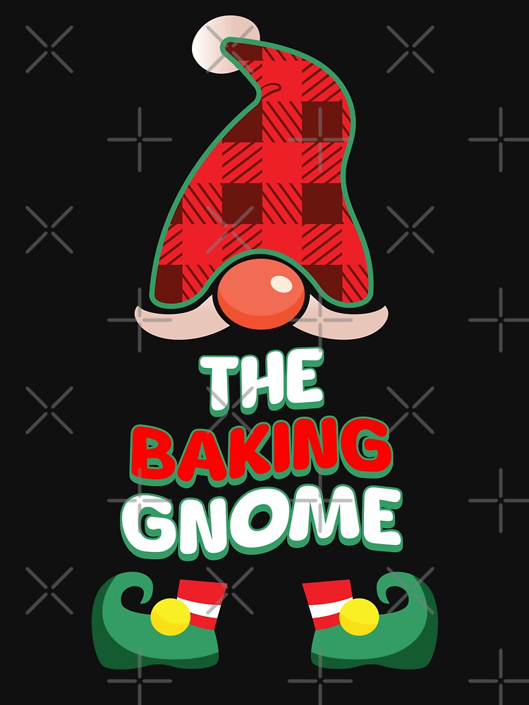 The Baking Gnome: Buffalo Plaid Matching Christmas Gift by NexaArts