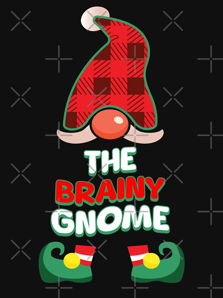 The Brainy Gnome: Buffalo Plaid family Matching Christmas Gift by NexaArts