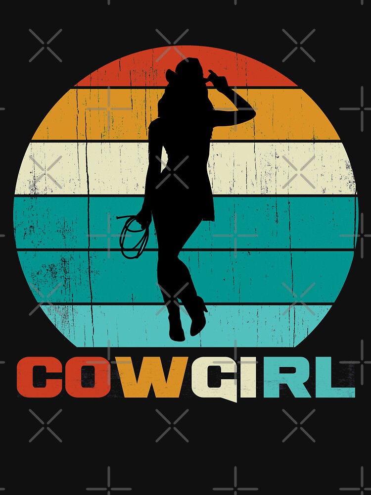 Vintage Retro Cowgirl: Best Funny Gift for Cowgirl Lovers by FamousShirts