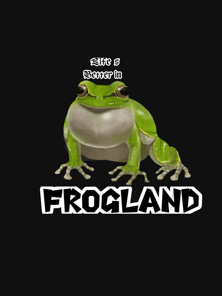 Life’s Better in Frogland – Cute Frog Aesthetic Design for Frog Lovers by Yasign