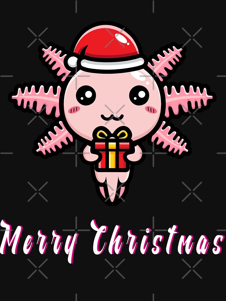 Merry Christmas Axolotl Cute Axolotl With Santa Hat  Funny Christmas Pajama by MediTees