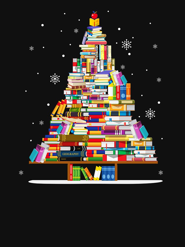 Christmas Book Tree Librarian Book by Creatique--Loft