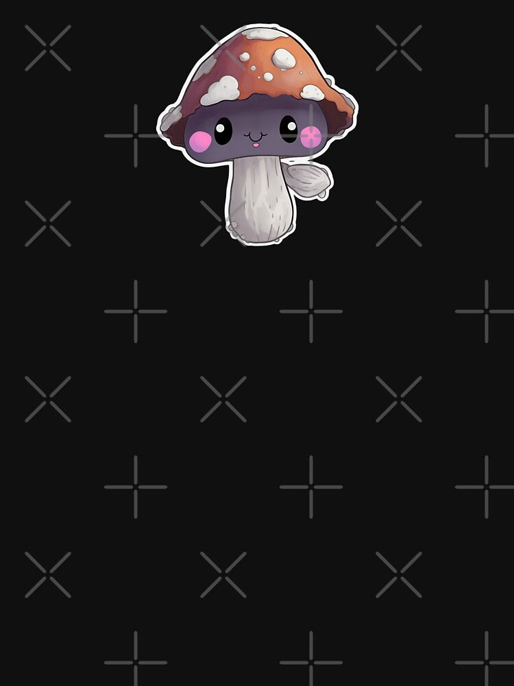 Kawaii Purple Mushroom | Cute, Mystical, Anime, Happy, Manga, Aesthetic, Happy, Fungus, Fungi, Nature, Japanese, Cartoon, Love, Shroom, Toadstool, Goblincore by FantasySoul