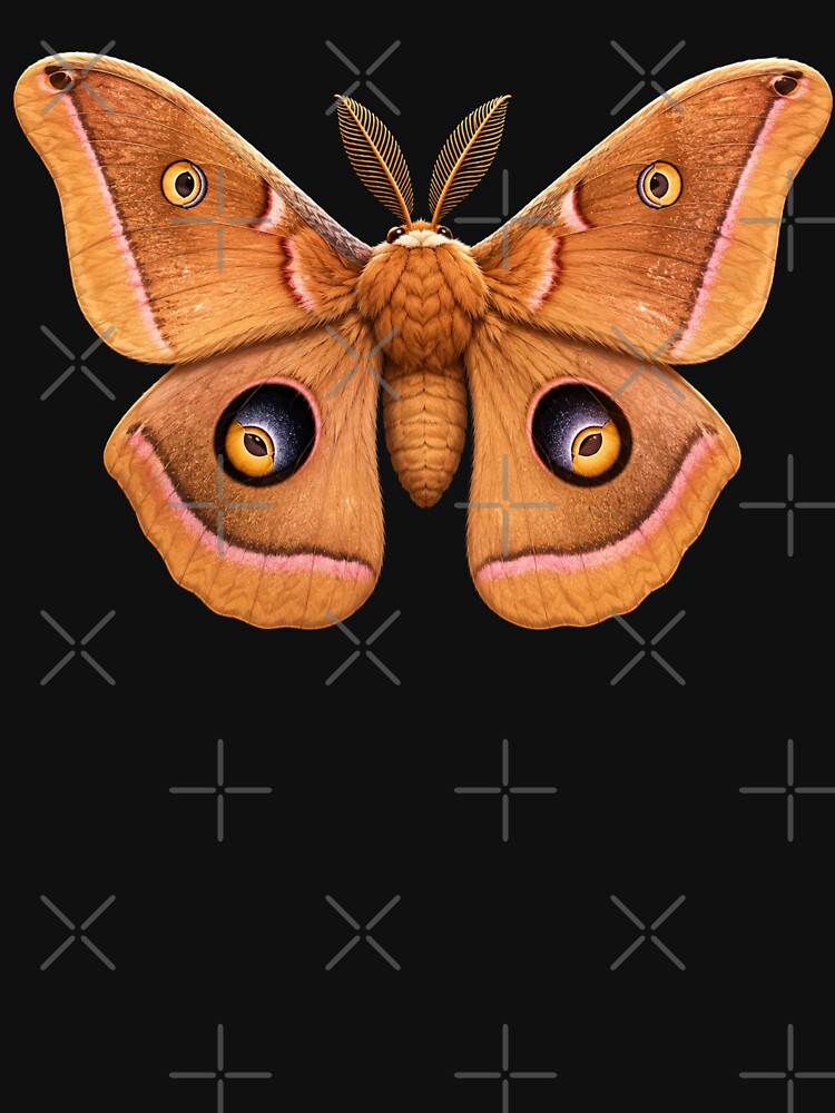 Polyphemus Moth Antheraea polyphemus Cartoon Style by Harpagann
