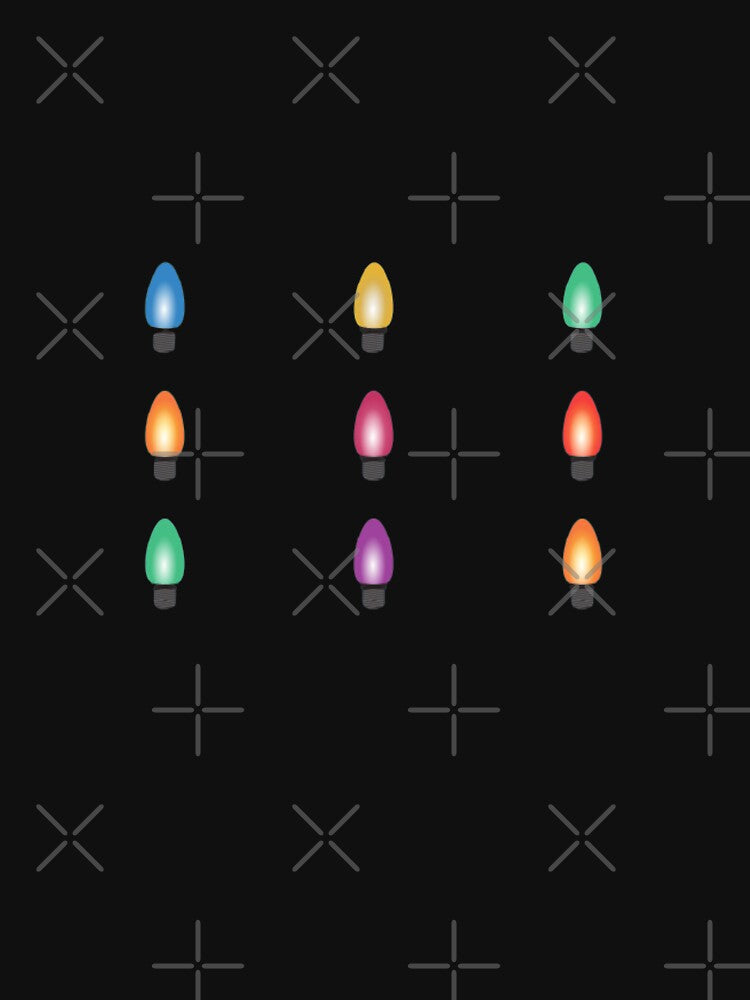 Christmas Eve Colorful Lights -  Colorful Christmas Lights Merry and Bright Christmas Theme Christmas Crew by MK 3