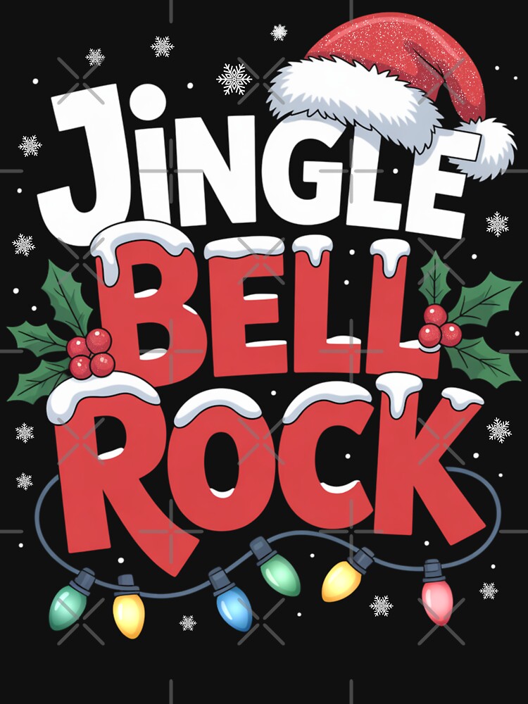 Jingle Bell Rock Christmas Holiday Art by FreshVibe Prints