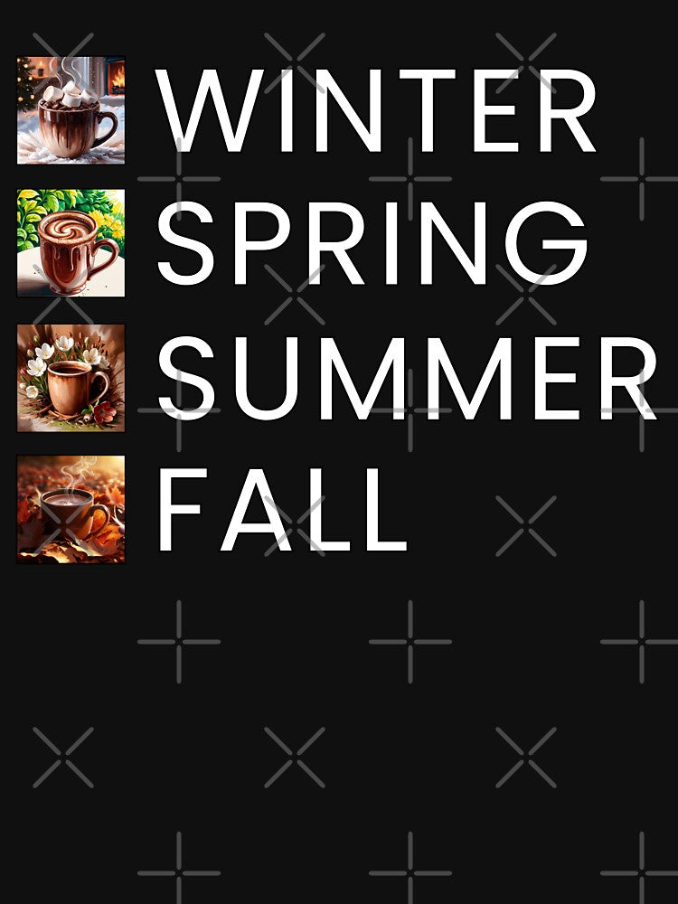 Cocoa Through the Seasons – Seasonal Hot Chocolate Art by UniversalFlair