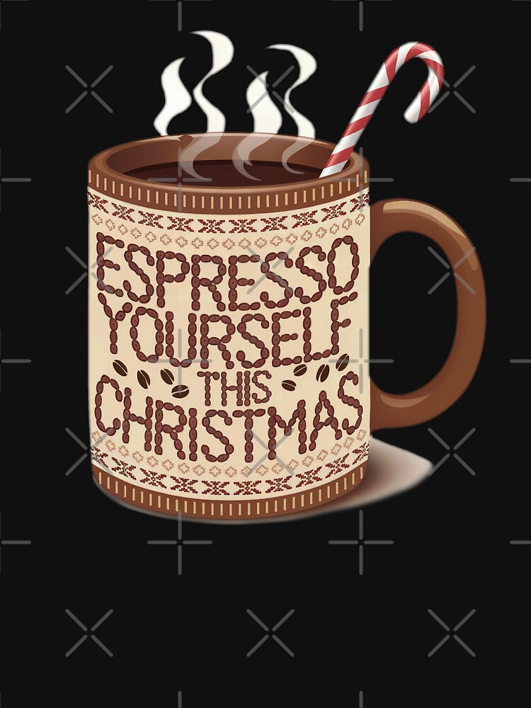 Espresso Yourself This Christmas | Coffee Lover's Holiday Mug Design by cabana.space
