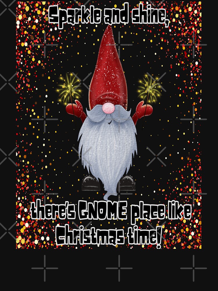 Sparkle and Shine This Holiday – Cute Santa Gnome Christmas Design with Sparkles | Festive Holiday Decor and Gifts by Gnome to Express