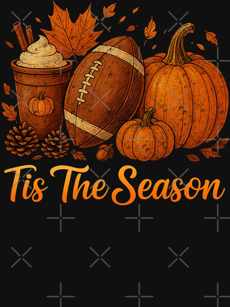 Pumpkin Spice Football Autumn by FreshVibe Prints