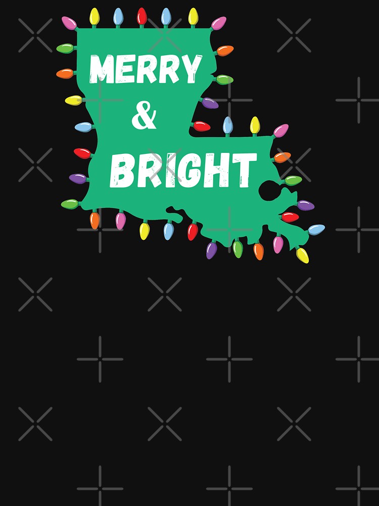 Merry and Bright Louisiana Christmas Lights by StudioBlack