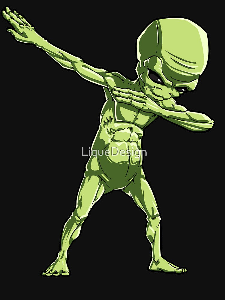 Dabbing Alien T Shirt Dab hip hop funny Gift Men Women Kids by LiqueGifts