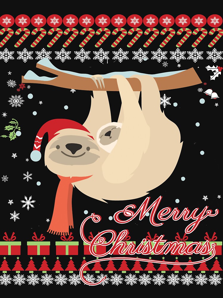 Sloth Love Shirt - Sloth Lover Ugly Christmas Sweater by lucymeme