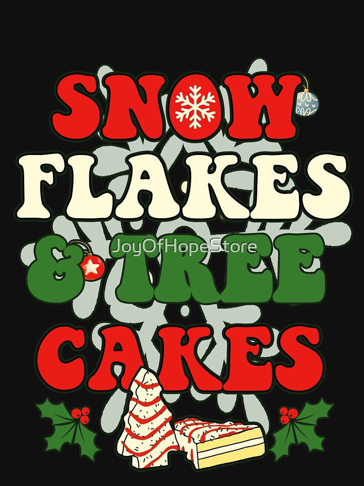 Snow flakes and Christmas Tree Cakes with Snow Flakes and Ornaments by JoyOfHopeStore