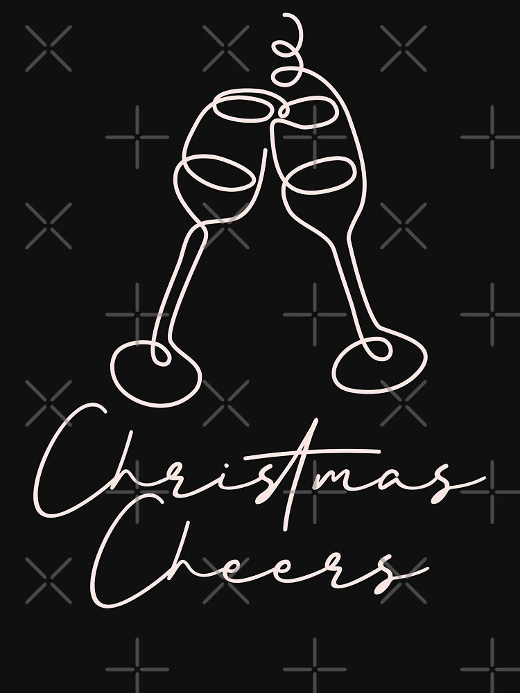 Christmas Cheers Continuous Line Drawings by hobbybox