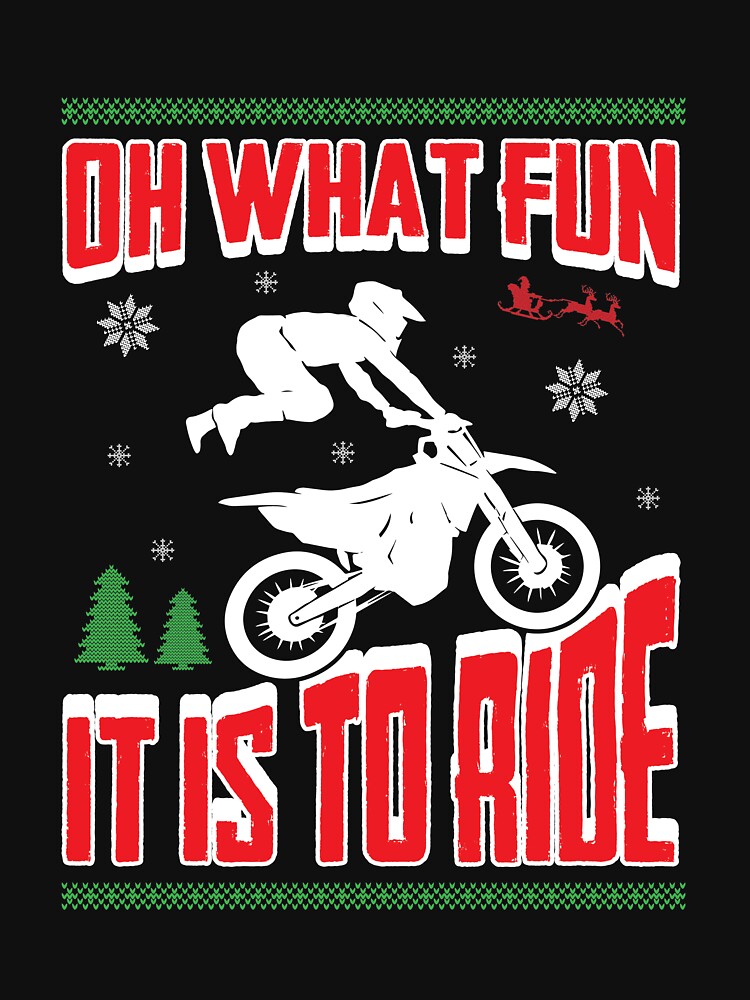 Ugly Christmas Dirt Bike Motocross Xmas Sweater Shirts by Joeby26