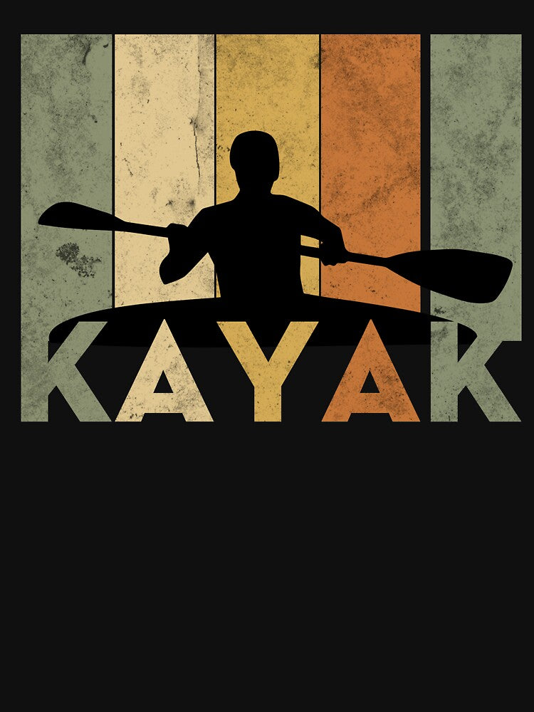 Vintage Retro Kayak T-Shirt Kayak Lover Tee Shirt by chihai