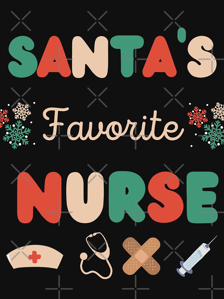 Santa's Favorite Nurse Christmas Nurse ,Crewneck for Women RN, Gift For Nurse, Funny Christmas Work, Nurse Life, Holiday Nurse by Diferenty Shop  ⭐⭐⭐⭐⭐