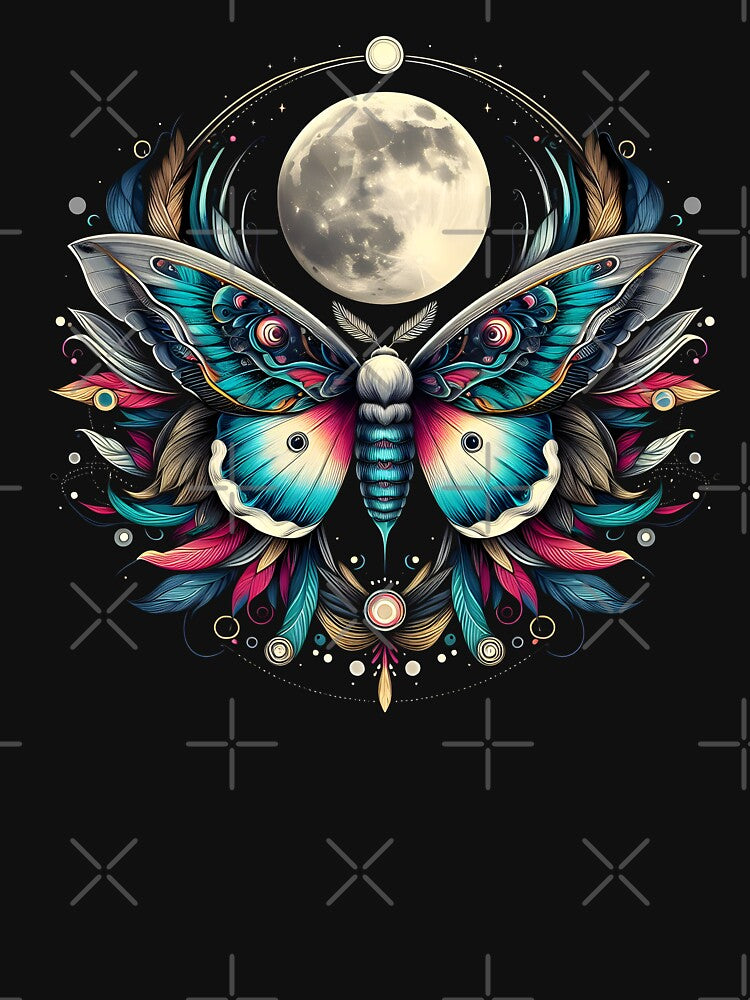 Chinese Moon Moth illustration, Actias ningpoana by KOURCHAL ART