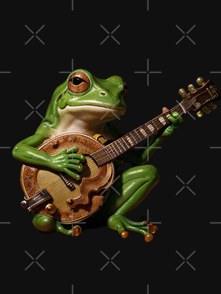 Frog playing banjo"frog lover by Obinne