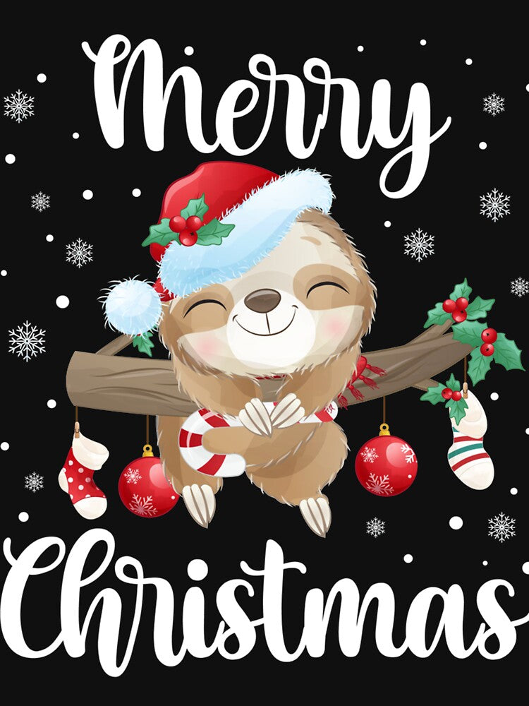 Cute Merry Christmas Sloth Lovers by MichaelBrowning