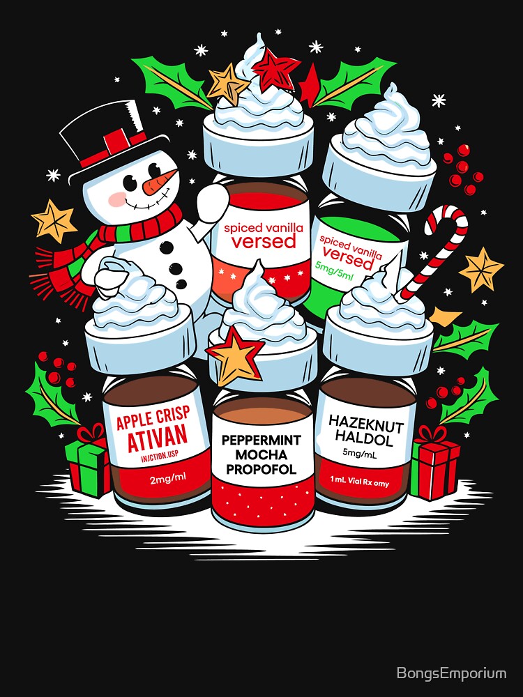 Funny Public Health Nurse Christmas Vials Festive Medical Humor by BongsEmporium