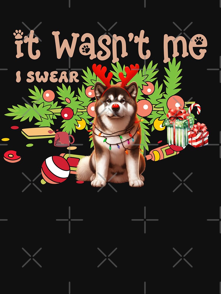 "Mischievous Akita: 'It Wasn't Me, I Swear!' Christmas Chaos" by Xhevahir