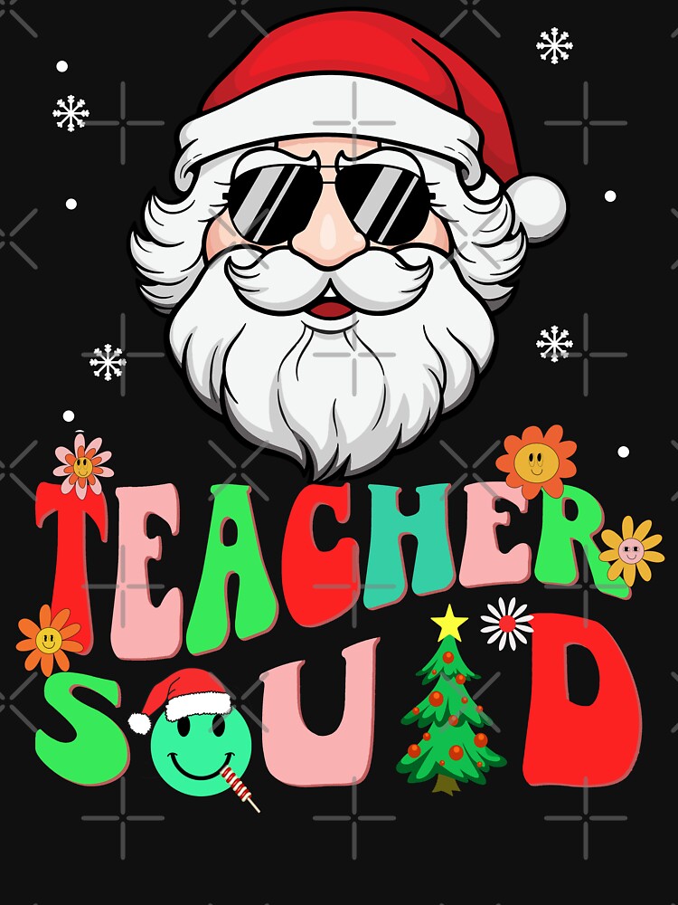 teacher christmas santa shirt , matching teacher squad christmas crew grovvy shirt by ZAIN JAMAL