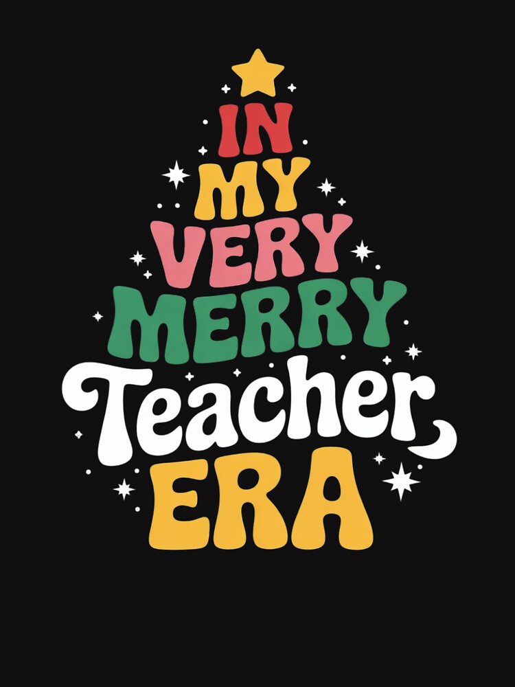 In My Very Merry Teacher Aide Era Christmas Groovy Matching2 by angolinnArt