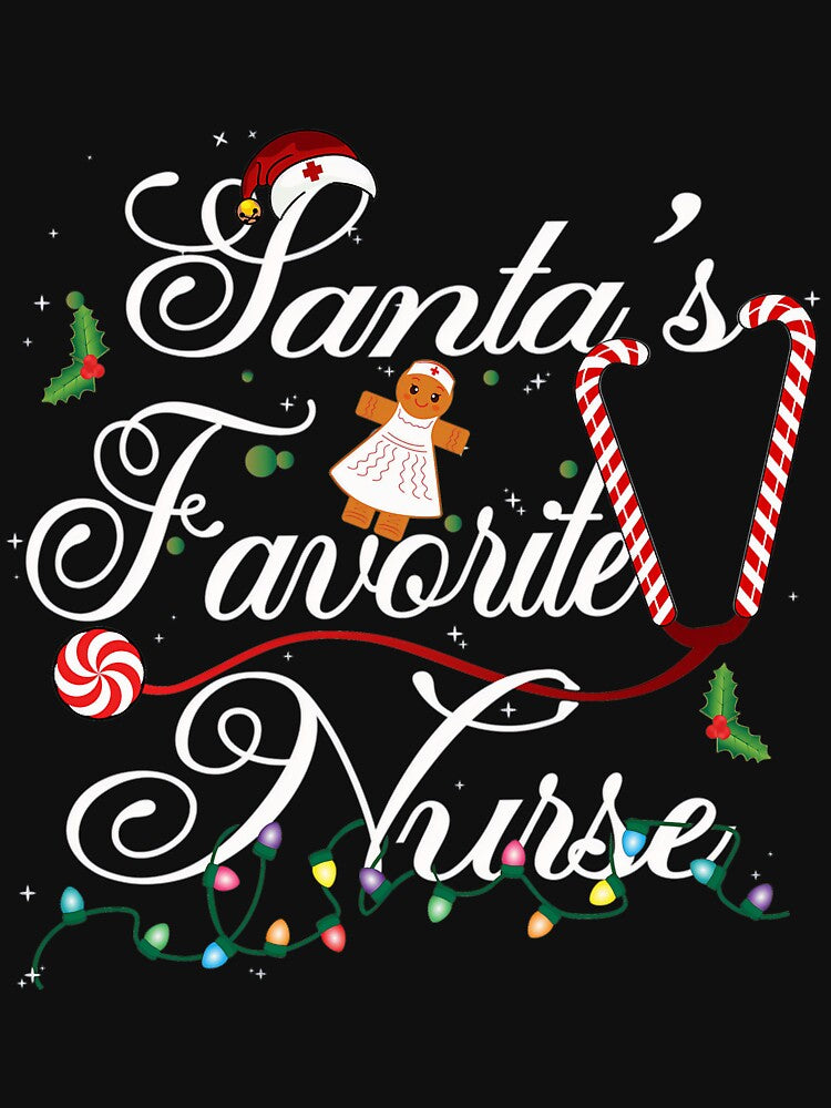 Favorite Santas Nurse Classic Merry Christmas Vintage Retro by Olincristie
