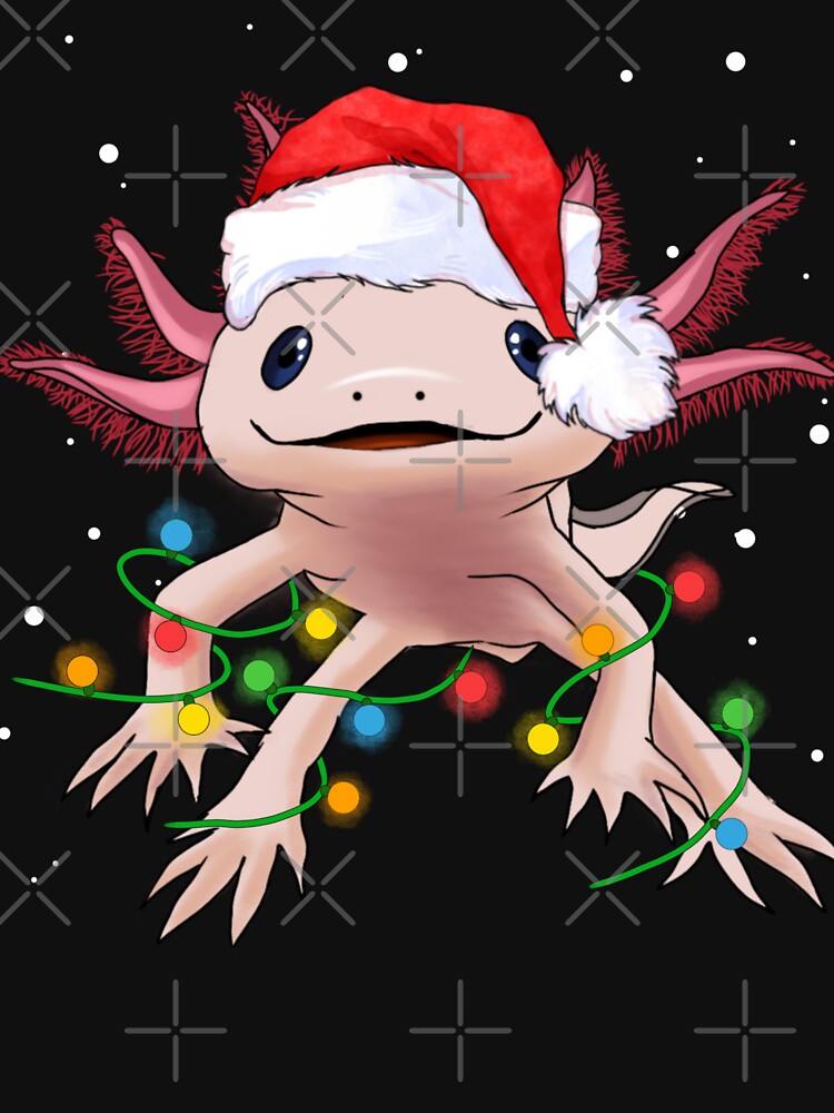 Extra festive axolotl, Xmas Axolotl christmas santa axolotl men women kids. by Taylor  ART