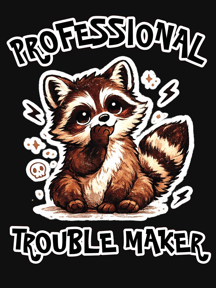 Funny Troublemaker Raccoon Design by StyleBloomes