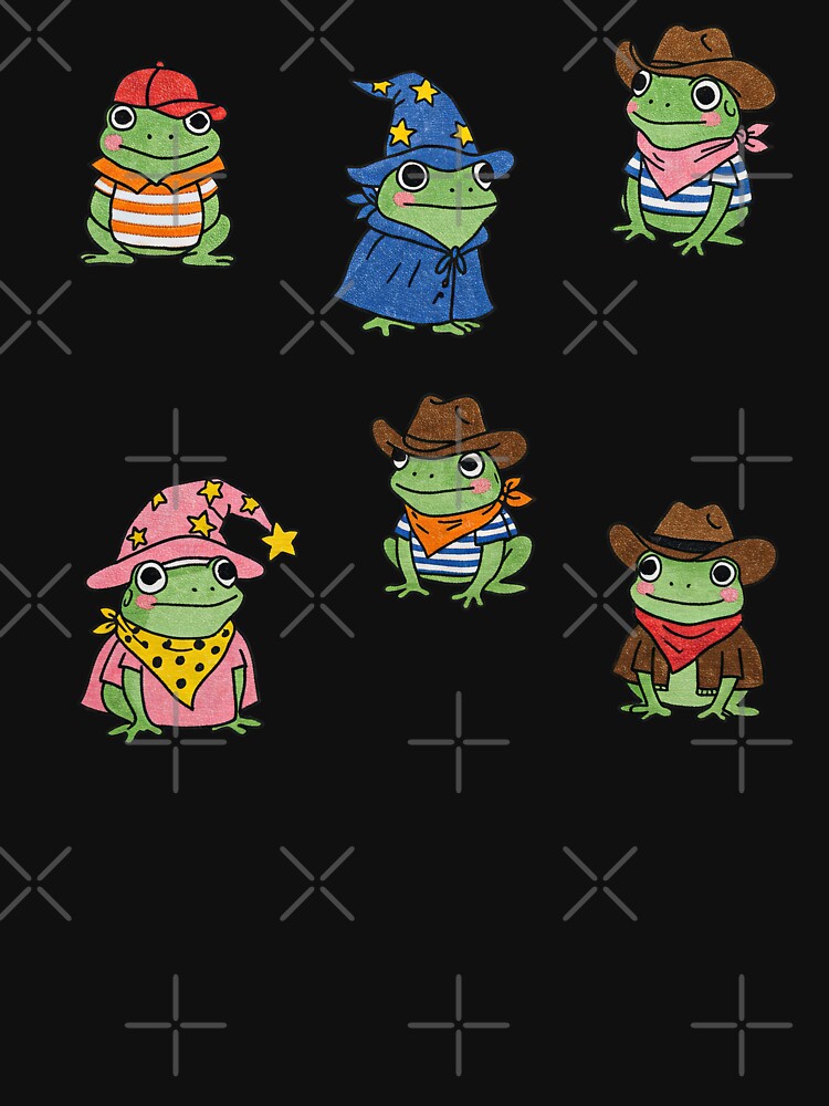 Cute Frogs with Hats by TeeARTHY