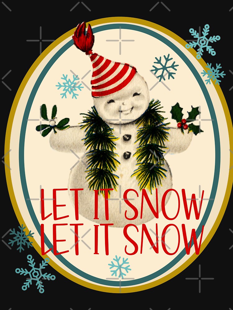 CUTE VINTAGE SNOWMAN by sandpiperstudio