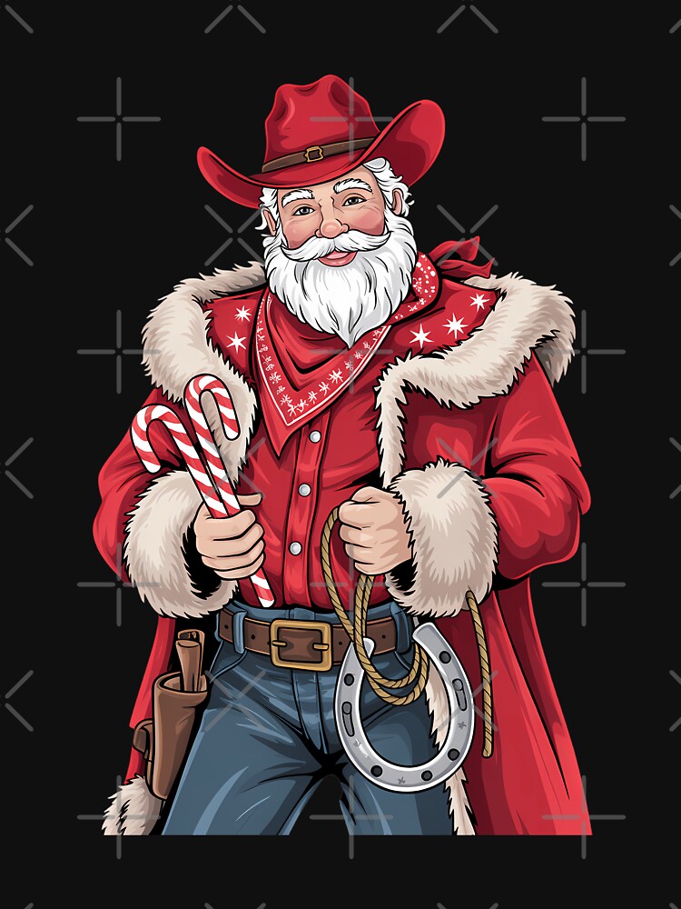 Merry Christmas Howdy Santa Cowboy Western Santa by WalshDrawnLaugh