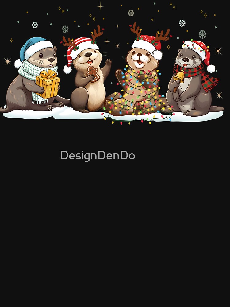 Christmas Otters, Christmas, Otter Lover, Christmas Animal, Sea Animal, Christmas Lights by DesignDenDo ⭐⭐⭐⭐⭐