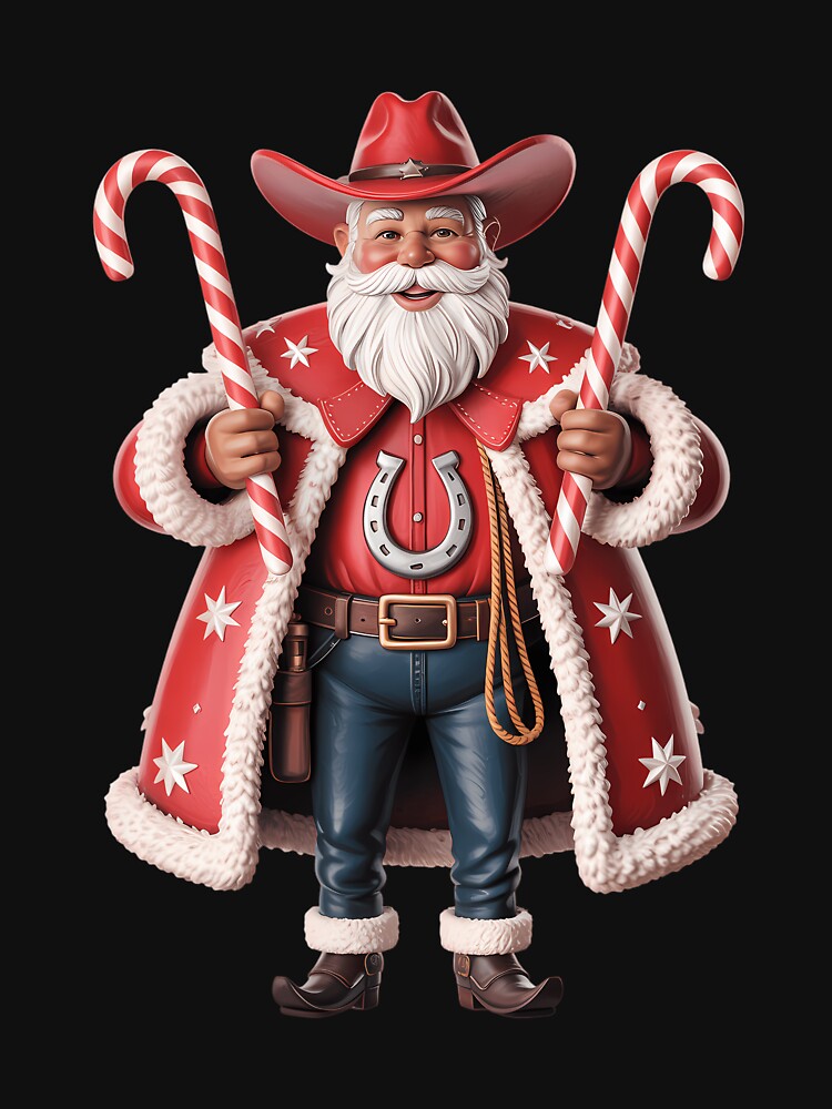 Merry Christmas Howdy Santa Cowboy Western Santa by georgiaarsnal