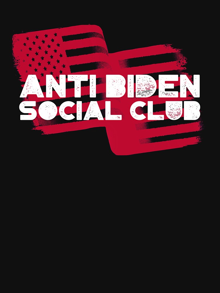 Anti Biden Social Club American Flag Red by notasimp