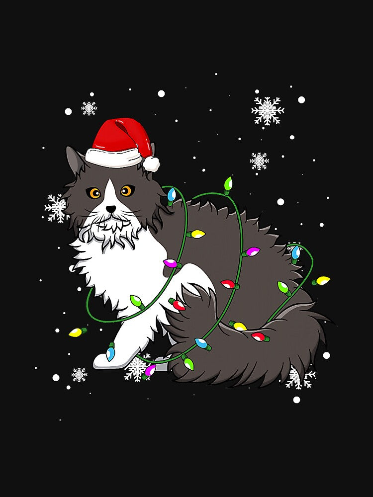 Selkirk Rex Cat Christmas Lights by saragrant39