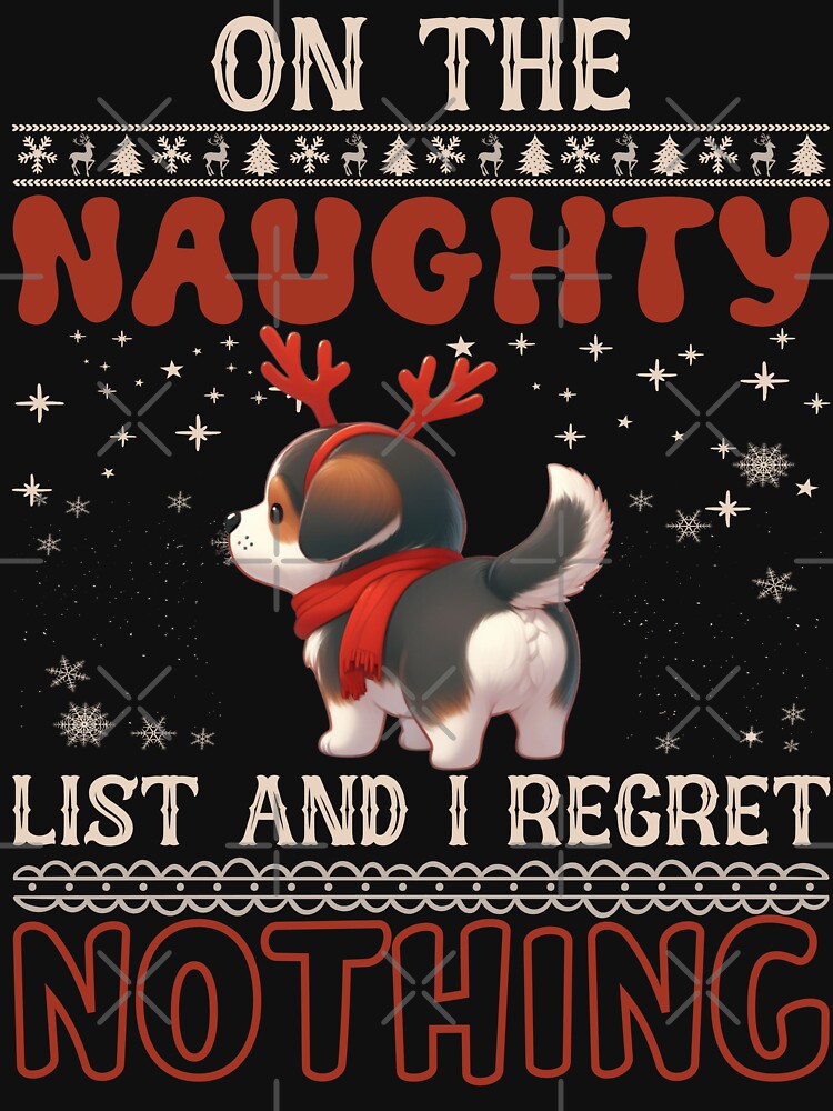 "Alaskan Malamute on the Naughty List: No Regrets Christmas Vibes" by Xhevahir