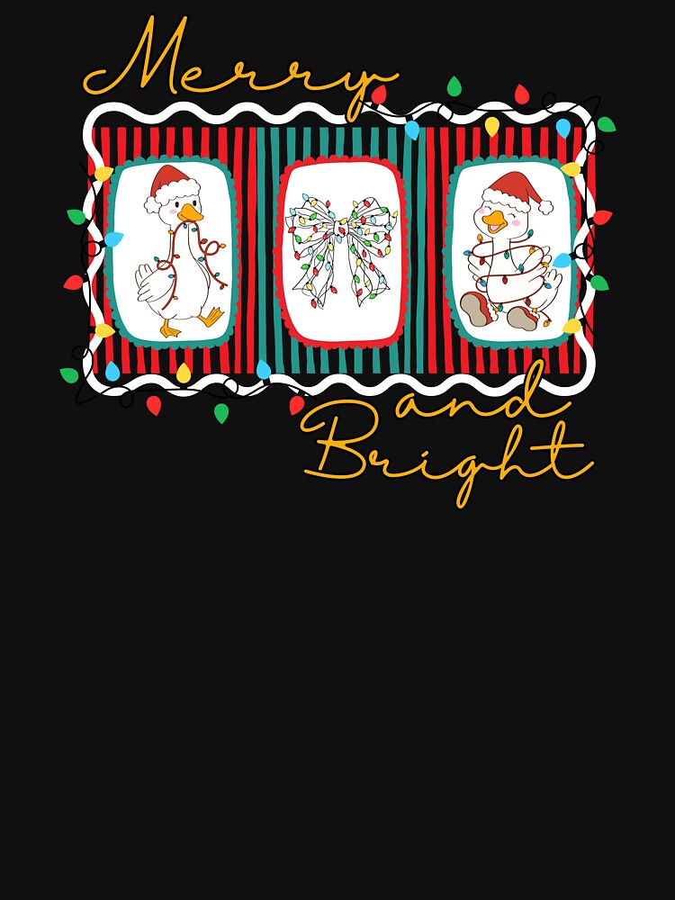 Merry and Bright Christmas Silly Goose Santa by Forevermore