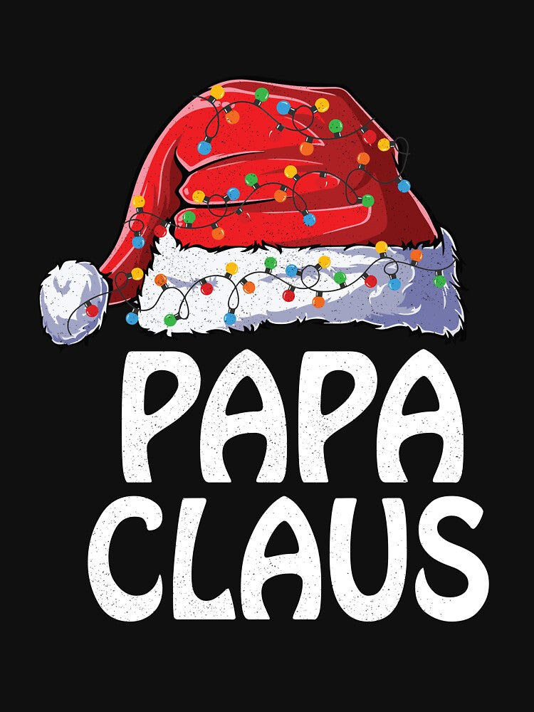Funny Grandpa Papa Claus Santa Hat Lights Family Dad by KylerHowell
