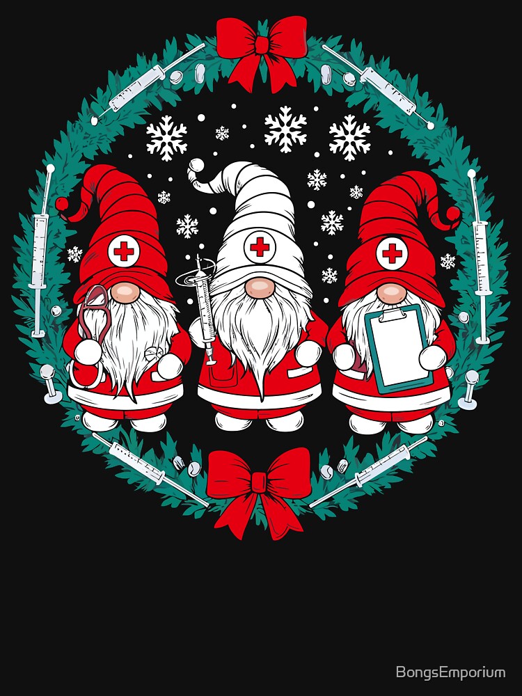 Public Health Nurse Xmas Gnomes Funny Medical Christmas Humor Present by BongsEmporium