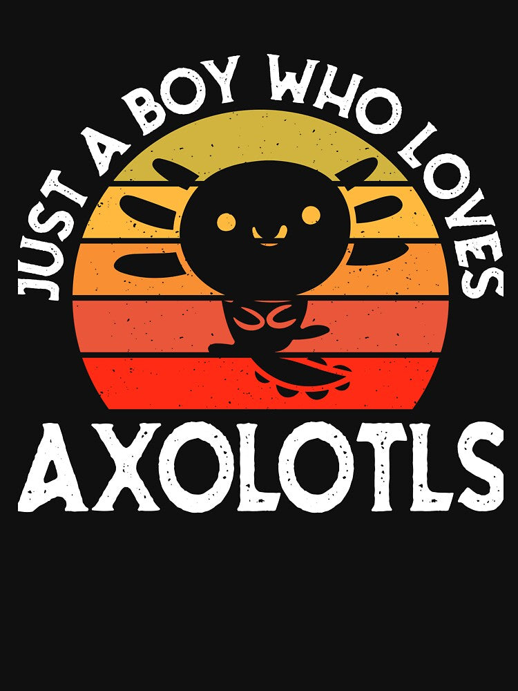 Retro 90s Axolotl Axolot Newest Axolotl Classic Questions Just a boy who loves axolotls by Designandlove