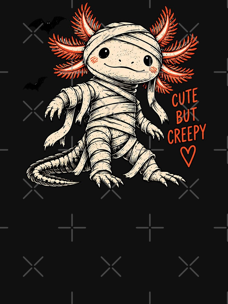 Cute But Creepy Axolotl Mummy Halloween Design, Spooky Kawaii Axolotl by MAPDDesigns