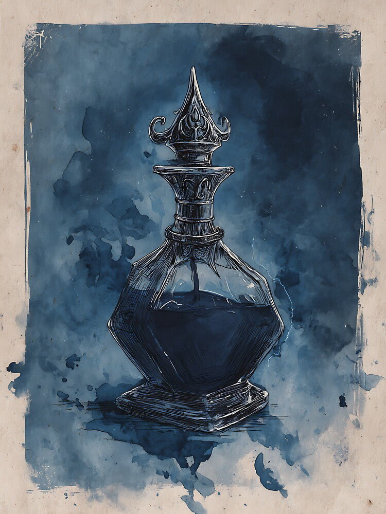 Moody Dark Academia Ink Bottle by bapupa