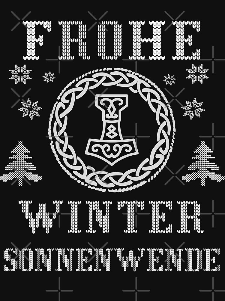 Merry winter solstice nordic christmas for a viking 2024 in German white by Lady-Frost