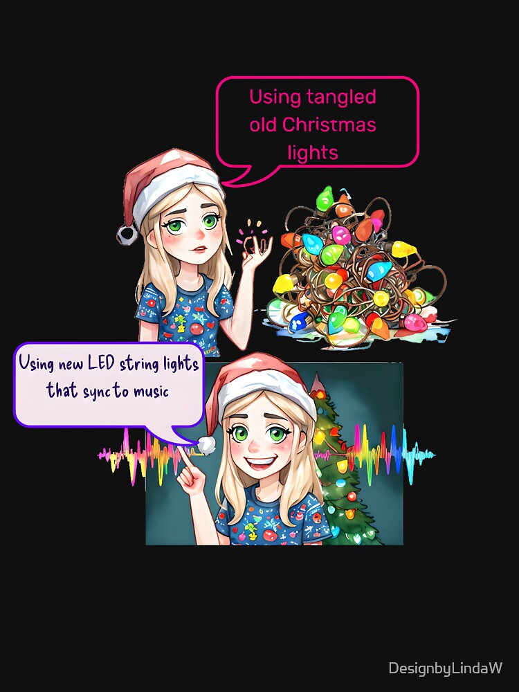 New LED Sync Lights vs. Tangled Old Christmas Lights Meme by ArtisticDesignsbyLinda
