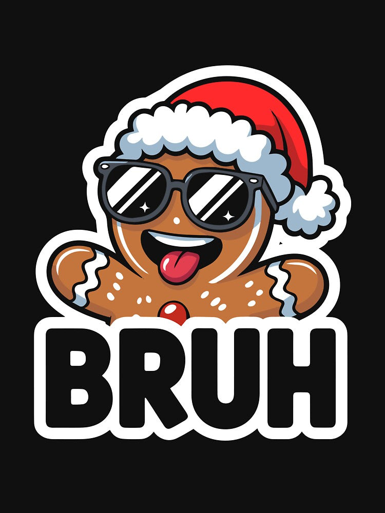 Bruh Funny Christmas Gingerbread Man Teens Boys Kids by clothesy7